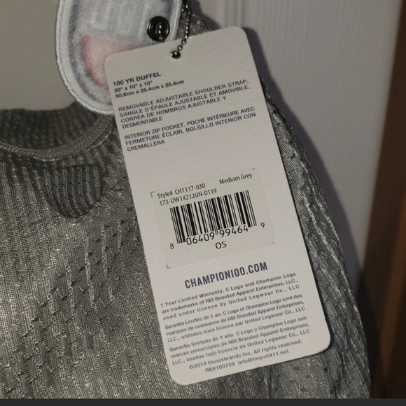 Champion 100 Year Duffle Bag / Grey - Picture 2 of 4